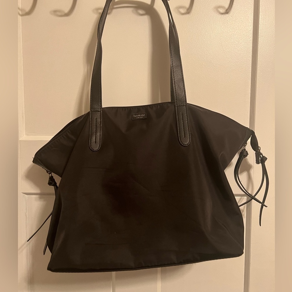 Black Nylon Botier New York Tote Bag